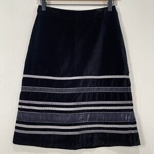 Vintage Y2k Boden Black Velvet Skirt Whimsigoth Visual Kei Forest Nymphette 2